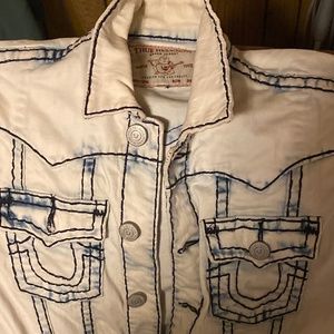True Religion Denim white jacket